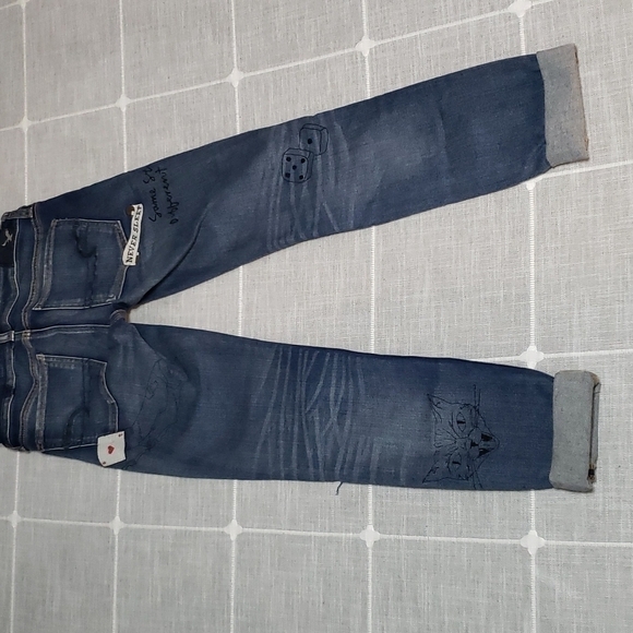 American Eagle Jeans with Patches, Size 00 - Picture 12 of 17